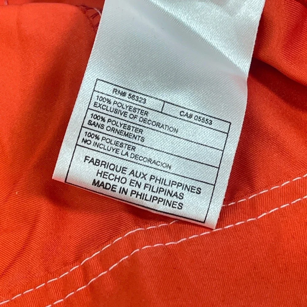Nike Women's XS‎ Red Orange Hooded Windbreaker Jacket White Stitching